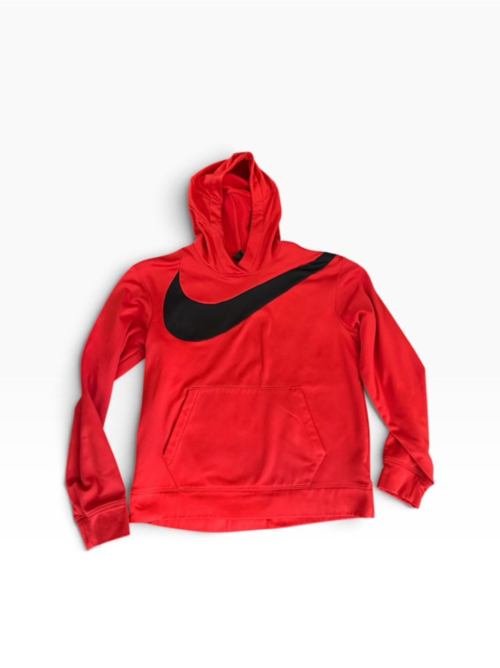 Nike Red Hoodie with Black Swoosh